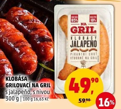 Klobása s nivou Na Gril Penny