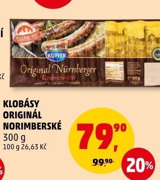 Norimberská klobása original Kupfer