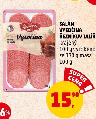 Salám Vysočina Řezníkův talíř