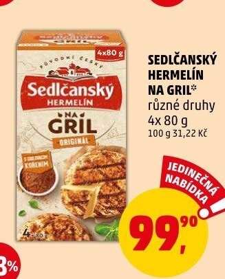 Sýr Hermelín na gril Sedlčanský