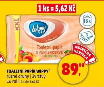 Toaletní papír 3vrstvý Wippy