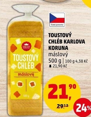 Toustový chléb Karlova Koruna