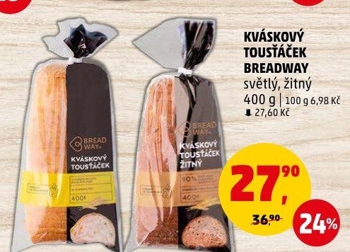 Toustový chléb kváskový žitný Breadway
