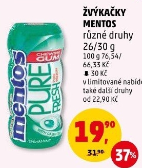 Žvýkačky Mentos