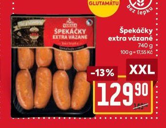 Špekáčky extra vázané 740 g