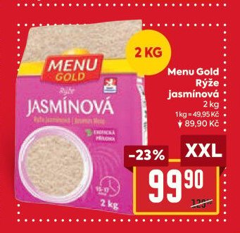 Menu Gold Rýže jasmínová 2 kg