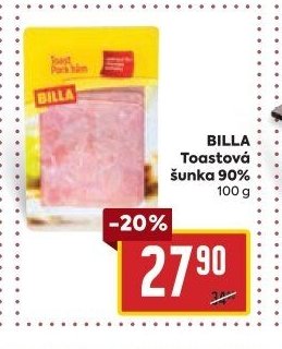 BILLA Toastová šunka 90%