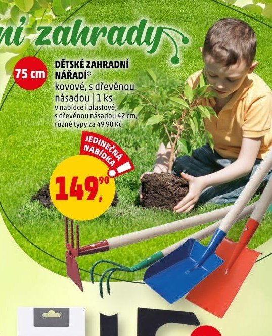 DĚTSKÉ ZAHRADNÍ NÁŘADÍ 75 cm