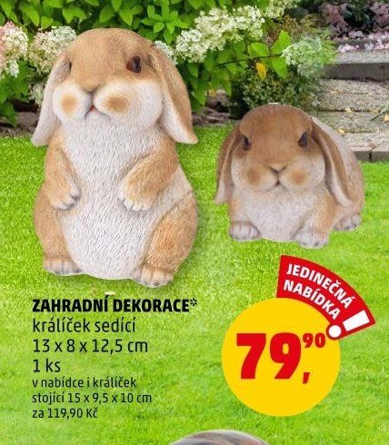 ZAHRADNÍ DEKORACE králíček sedící