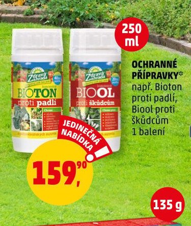 Ochranné přípravky Bioton proti padlí, Biool proti škůdcům