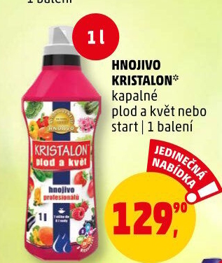 Hnojivo tekuté pro plod a květ Kristalon