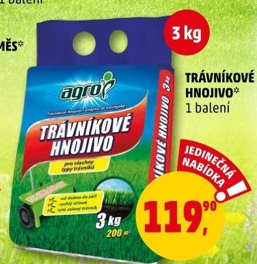 Trávníkové hnojivo Agro