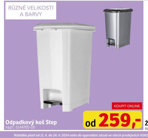 Odpadkový koš Step - ASKO akcniletaky.com