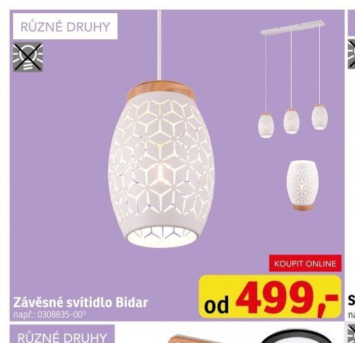 Závěsné svítidlo Bidar - ASKO akcniletaky.com