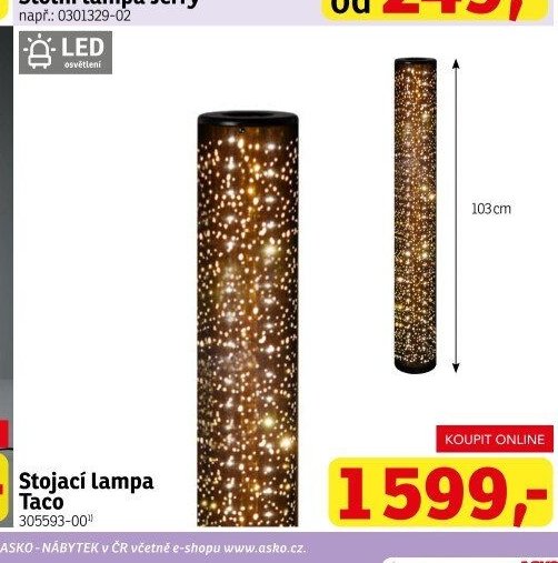 Stojací lampa Taco - ASKO akcniletaky.com