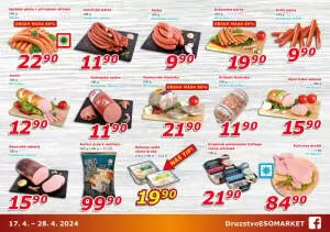 akční leták ESO MARKET 17.4.2024-28.4.2024