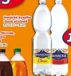 Ochucená voda Hanáckákyselka