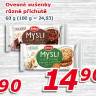 Ovesné sušenky Mysli na zdraví Emco