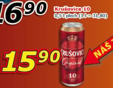 Pivo světlé výčepní Originál Královská 10° Krušovice