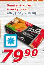 Řízečky kuřecí smažené mražené Pikant Vodňanské kuře
