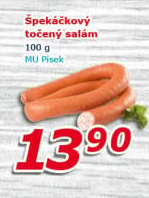 Špekáčkový salám točený Maso uzeniny Písek