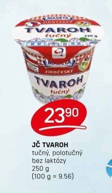 JČ TVAROH tučný, polotučný bez laktózy