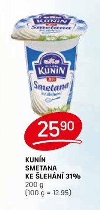 KUNÍN SMETANA KE ŠLEHÁNÍ 31%