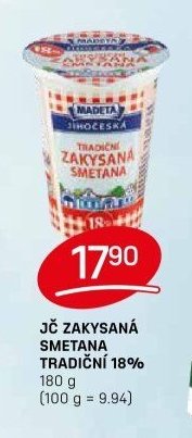 JČ ZAKYSANÁ SMETANA TRADIČNÍ 18%