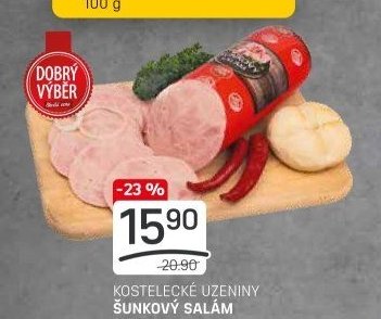 KOSTELECKÉ UZENINY ŠUNKOVÝ SALÁM 100 g