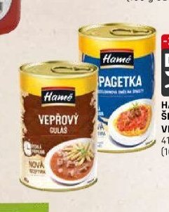 HAMÉ ŠPAGETKA, VEPŘOVÝ GULÁŠ