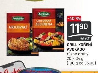 GRILL KOŘENÍ AVOKADO