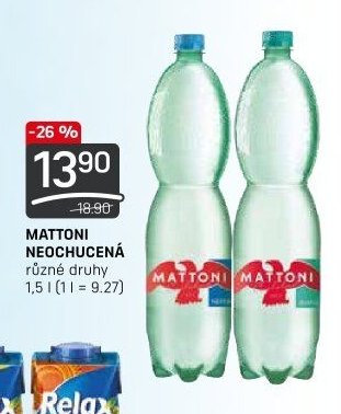MATTONI NEOCHUCENÁ různé druhy