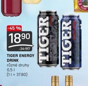 TIGER ENERGY DRINK různé druhy