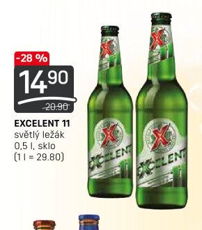 EXCELENT 11 světlý ležák 0,5 l, sklo