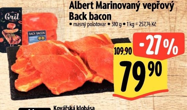 Albert Marinovaný vepřový Back bacon