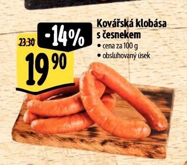 Kovářská klobása s česnekem