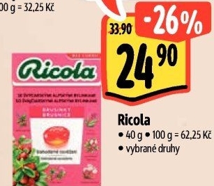 Bylinné bonbony Ricola