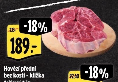 Hovězí přední bez kosti - kližka