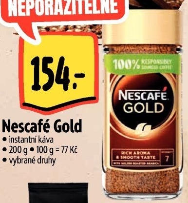 Instantní kávy Nescafé Gold