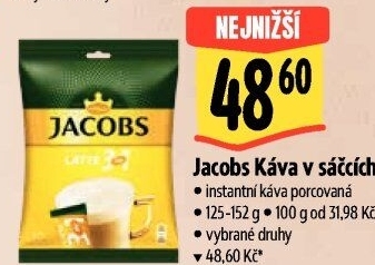 Instantní kávy porcované Jacobs