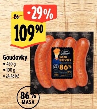 Klobása Goudovky Original Láďa Grileman Kostelecké uzeniny