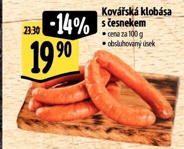 Klobása kovářská s česnekem