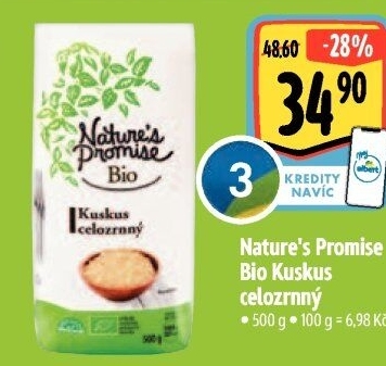 Kuskus celozrnný bio Nature'