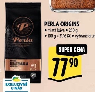 Mleté kávy Origins AH Perla