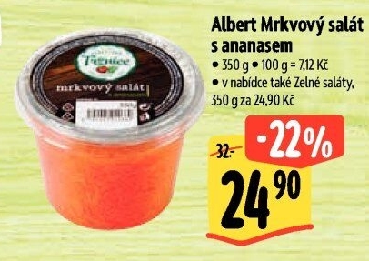 Mrkvový salát s ananasem Albert