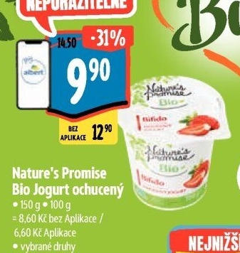 Ochucený jogurt bio Nature'