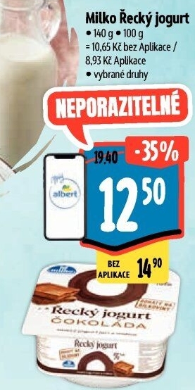 Ochucený jogurt řecký 0% Milko