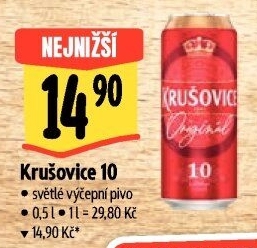 Pivo světlé výčepní Originál Královská 10° Krušovice
