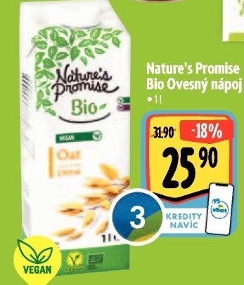 Rostlinný nápoj ovesný bio Nature'