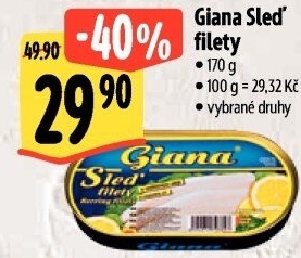Sleď filety Giana